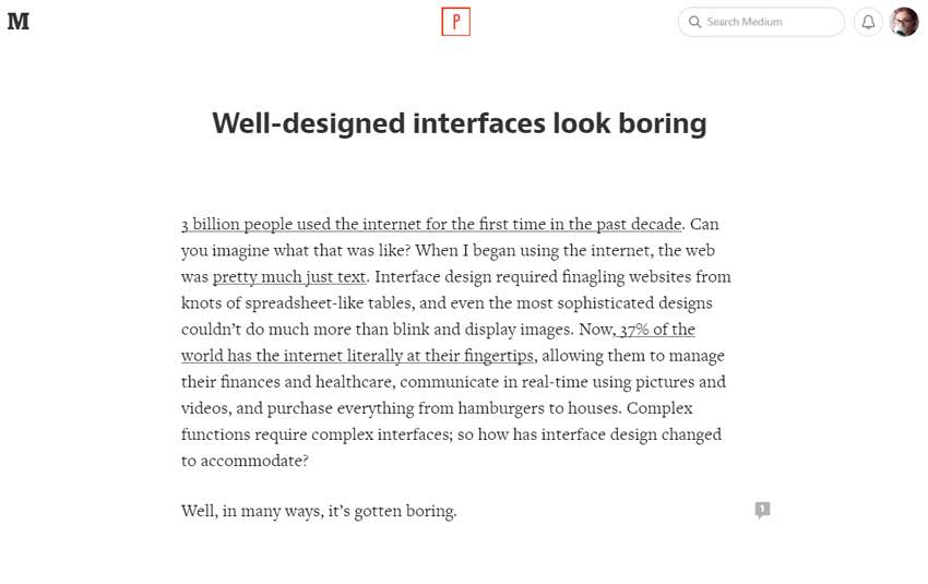 Well-designed interfaces look boring