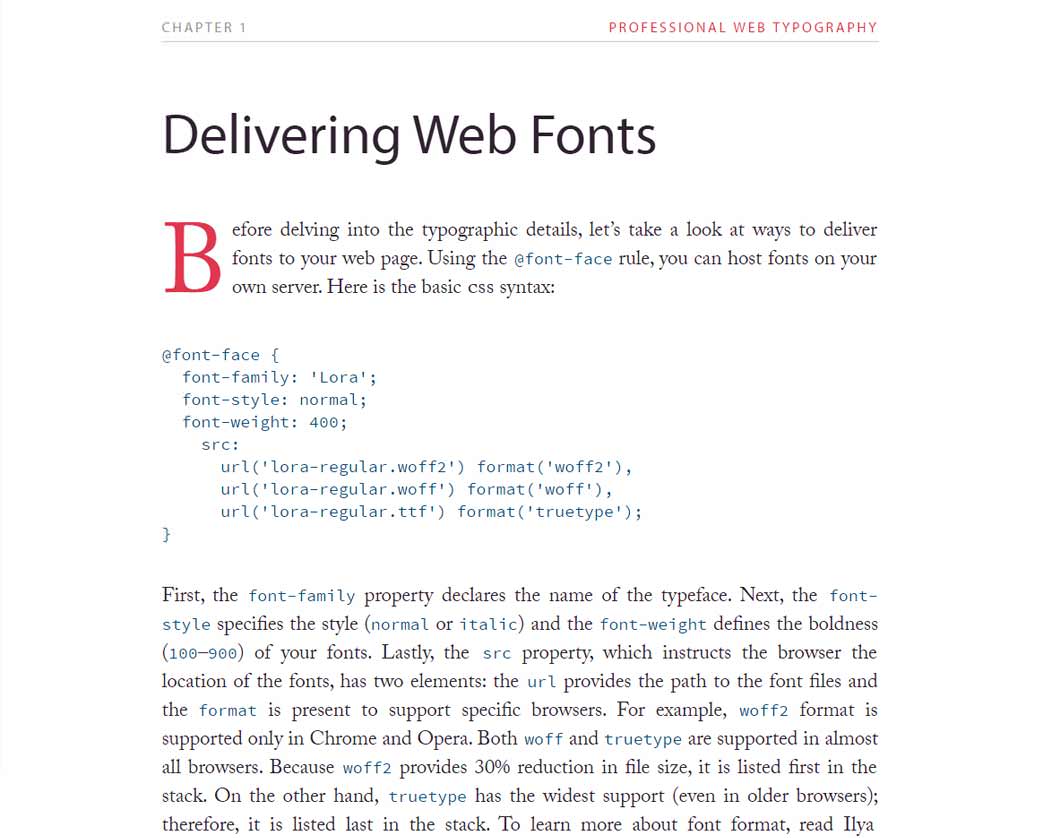 Delivering Web Fonts