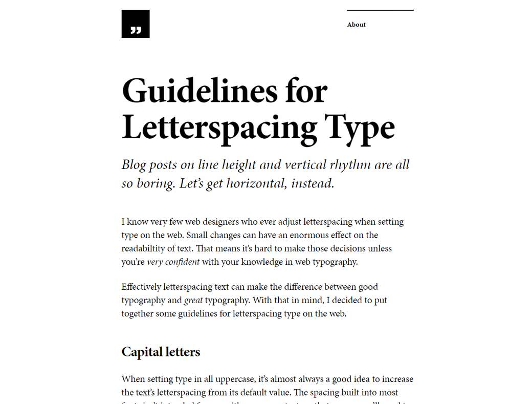 Guidelines for Letterspacing Type,
