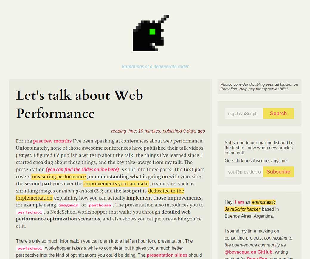 Let's talk about Web Performance 
