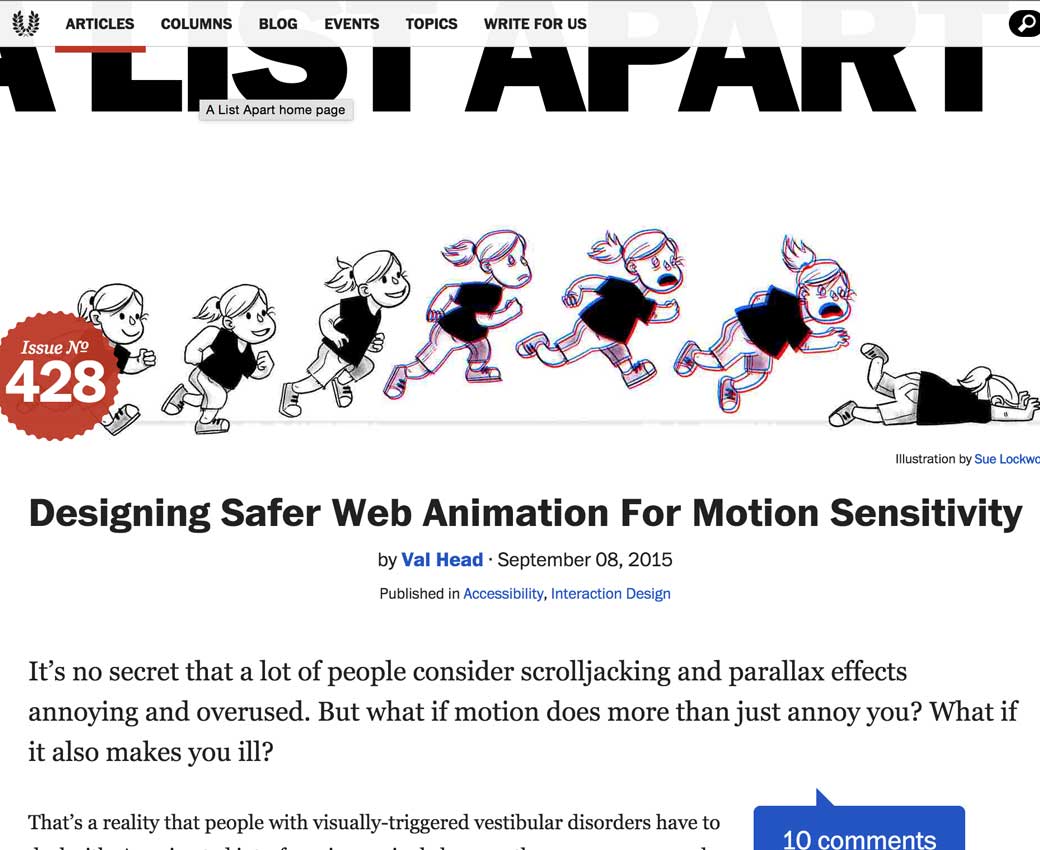 esigning Safer Web Animation For Motion Sensitivity