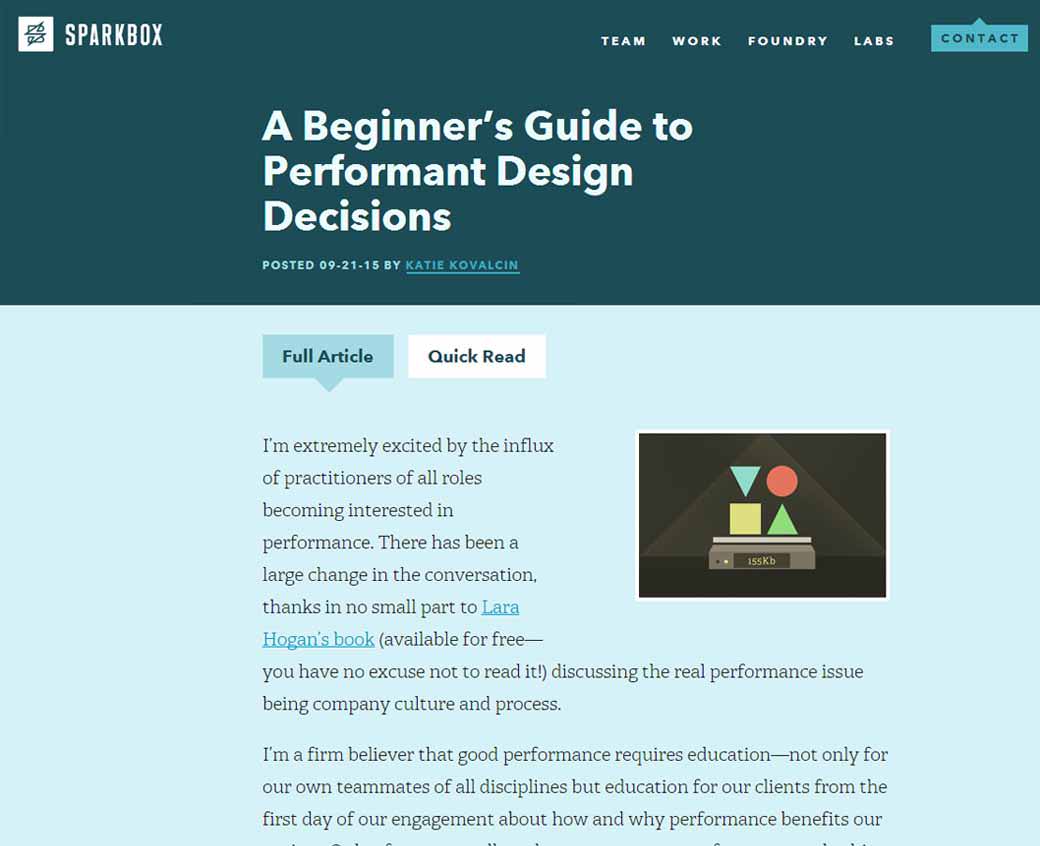A Beginner’s Guide to Performant Design Decisions