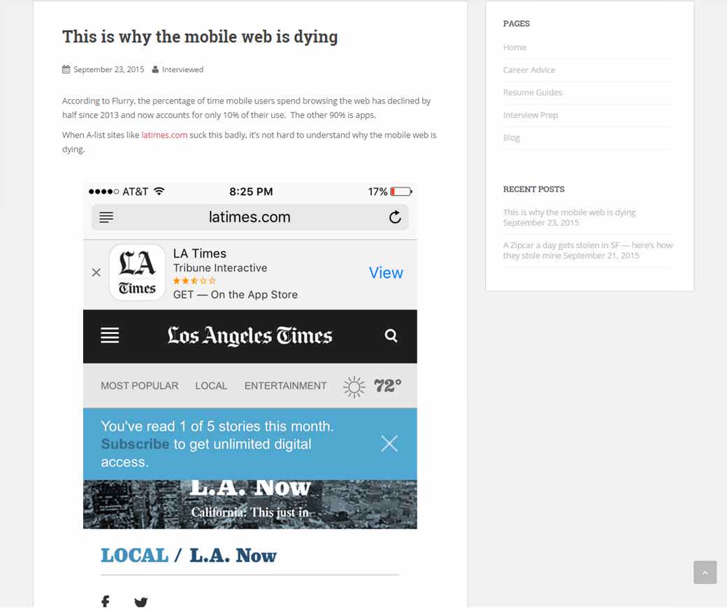 This is why the mobile web is dying
