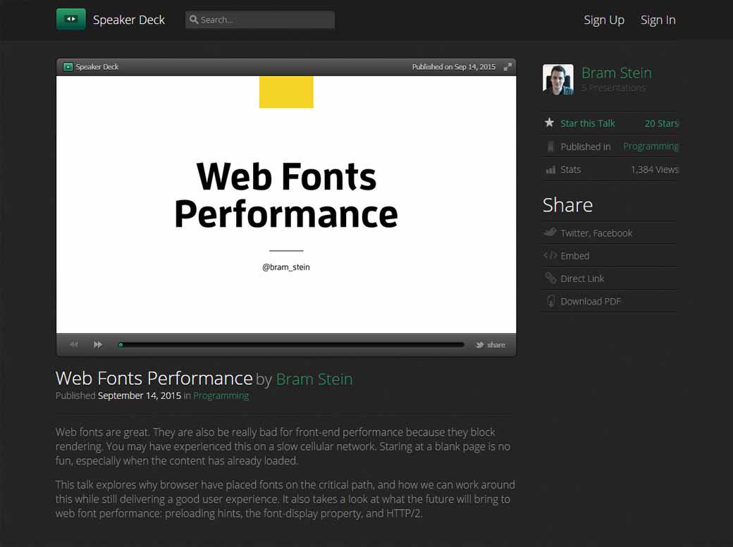 Web Fonts Performance