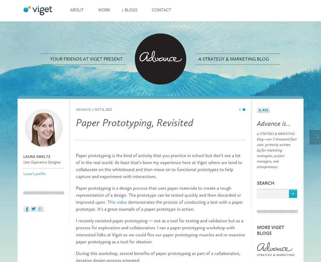 Paper Prototyping, Revisited at Viget 