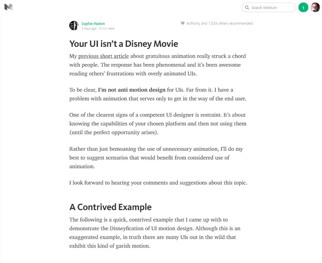 Your UI isn’t a Disney Movie