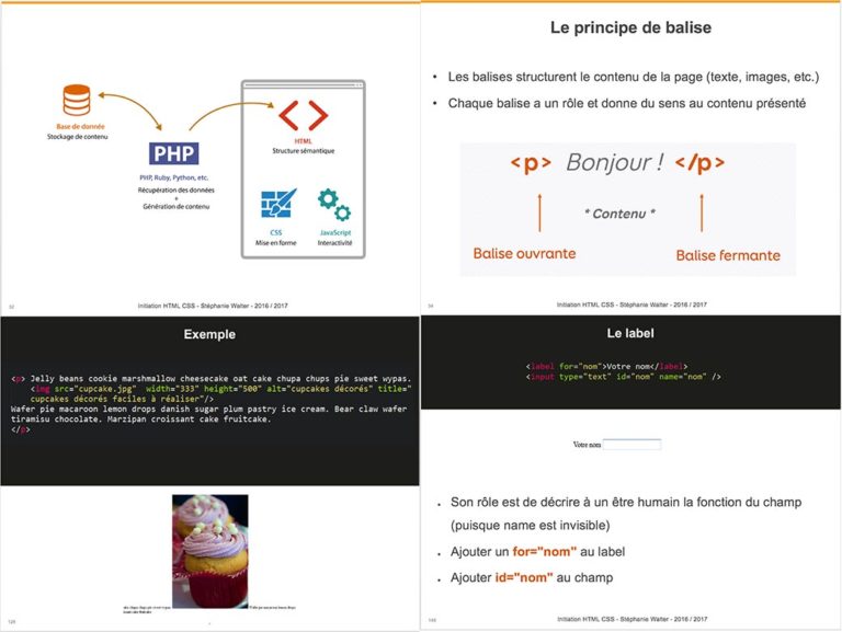 Initiation HTML et CSS, le PDF de formation  Stéphanie Walter, UI et