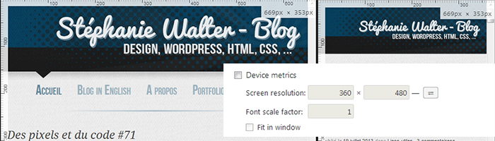 2 tricks to test responsive webdesign in Chrome without a plugin