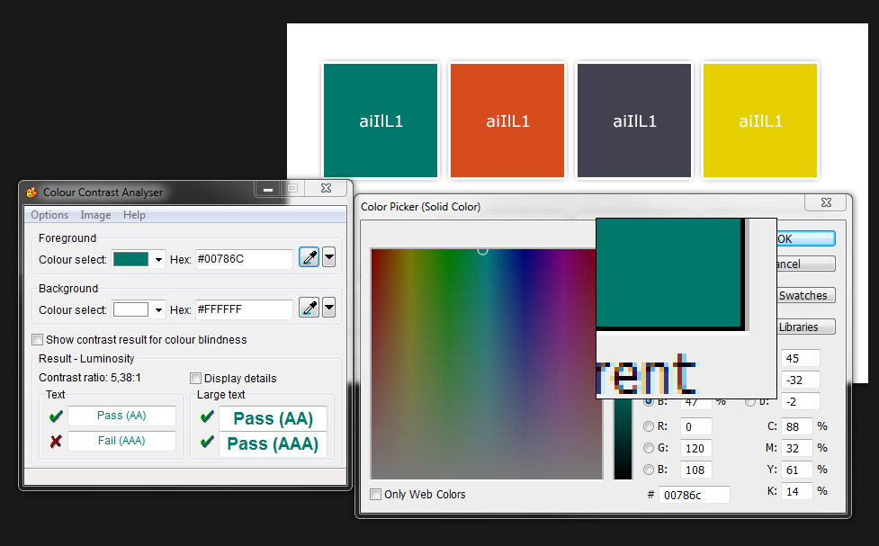 CCA color picker