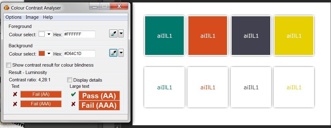 Colour Contrast Analyser