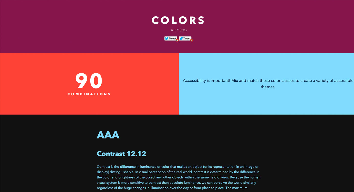 Ada Color Contrast Chart