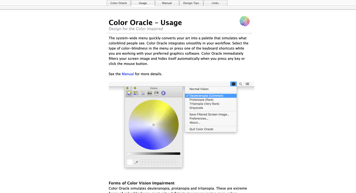 color oracle color blind