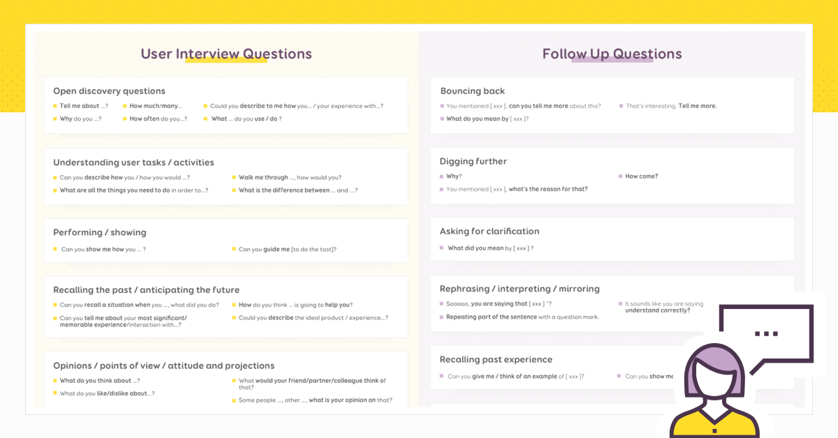 A Cheatsheet for User Interview and Follow Ups Questions by ... image