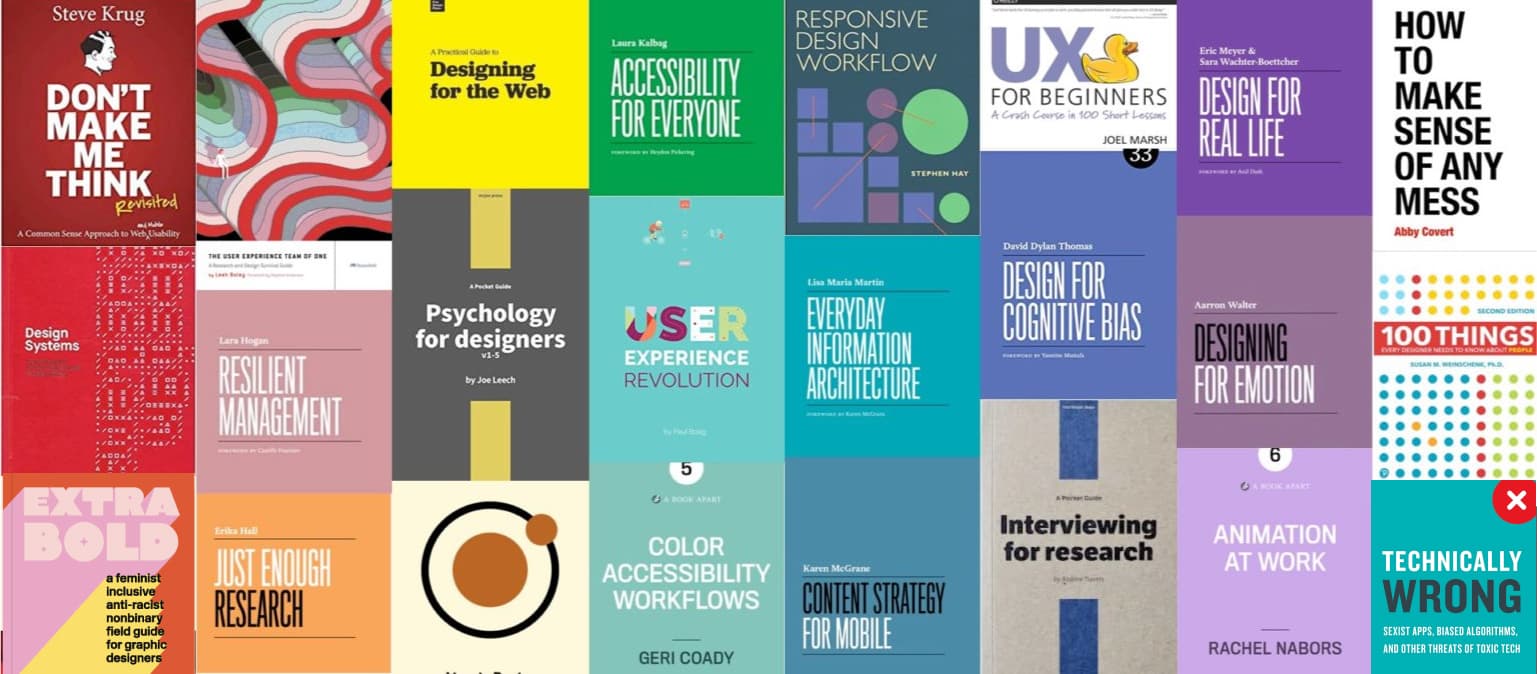 📚 My Selection of the Best Books on UX Research, UX Design, Mobile, Accessibility & more