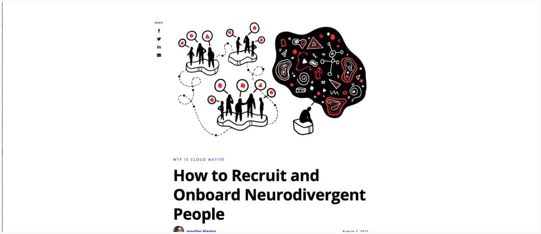 Screenshot of the article How to recruit and onboard neurodivergent people